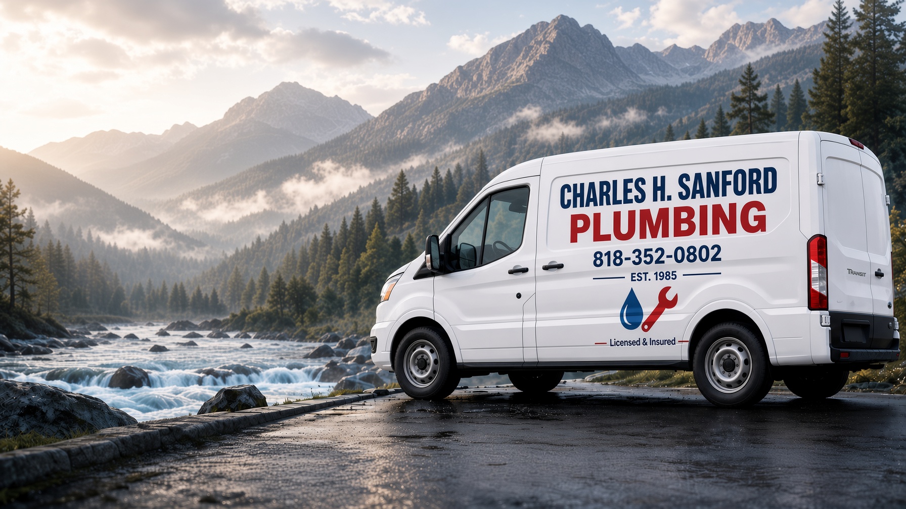 Charles H. Sanford Plumbing van